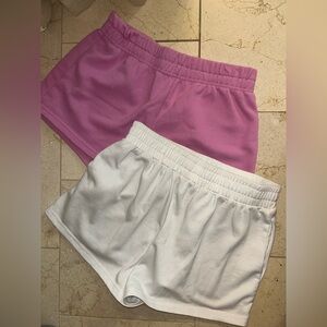 Shein Lounge Shorts Bundle Small Pink & White